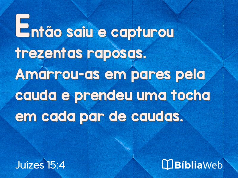 Juízes 15:4 em imagem para compartilhar