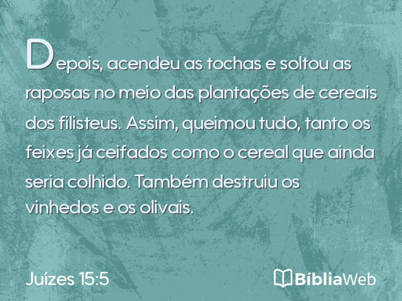Juízes 15:5 em imagem para compartilhar