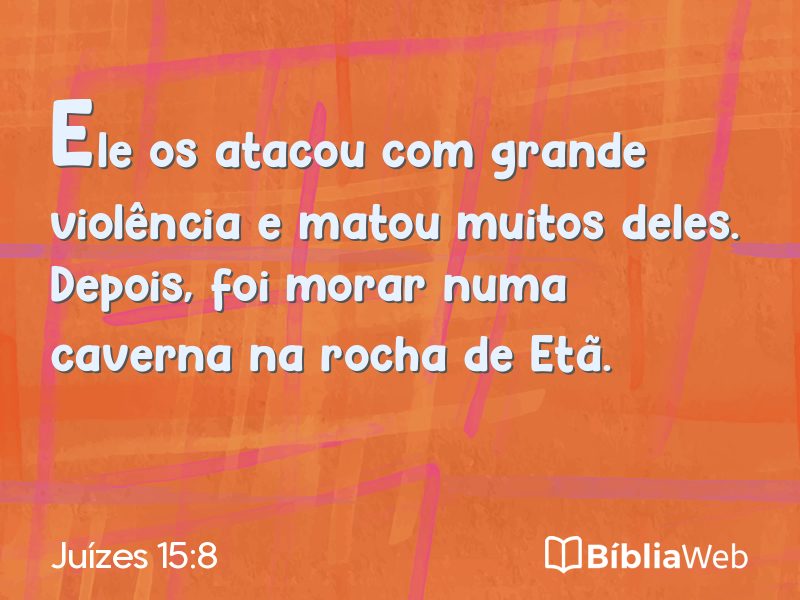 Juízes 15:8 em imagem para compartilhar