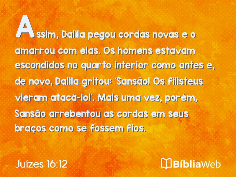 Juízes 16:12 em imagem para compartilhar