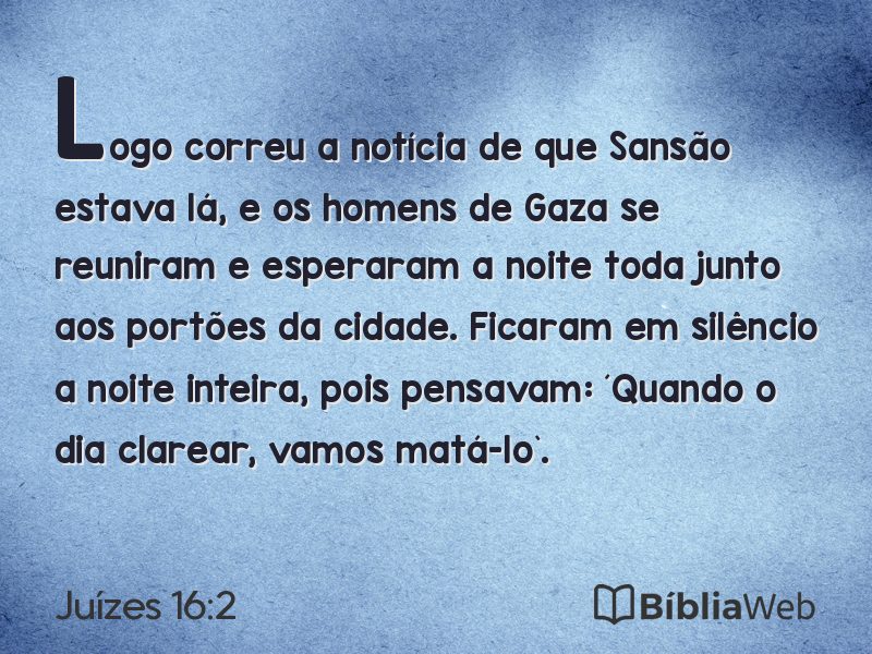 Juízes 16:2 em imagem para compartilhar