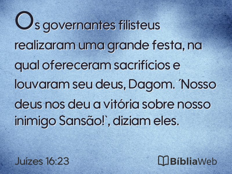 Juízes 16:23 em imagem para compartilhar