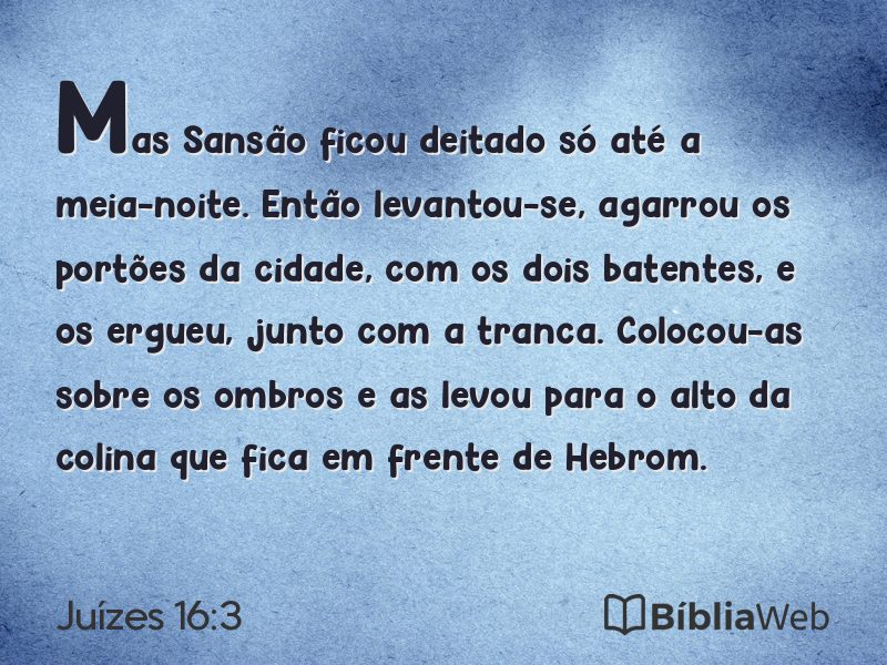 Juízes 16:3 em imagem para compartilhar