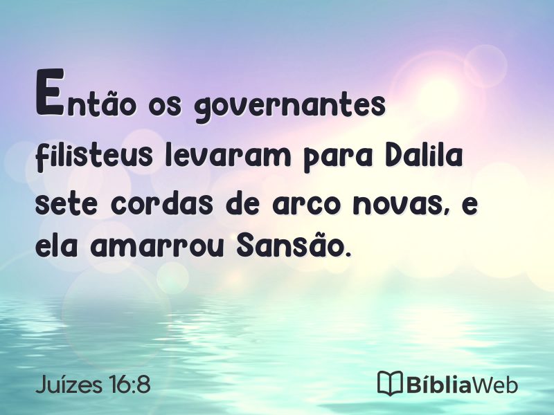 Juízes 16:8 em imagem para compartilhar