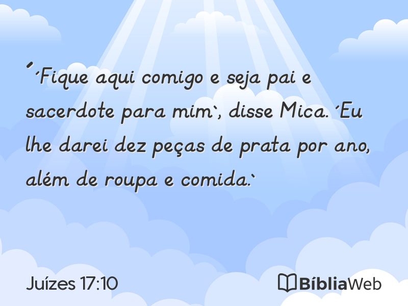 Juízes 17:10 em imagem para compartilhar