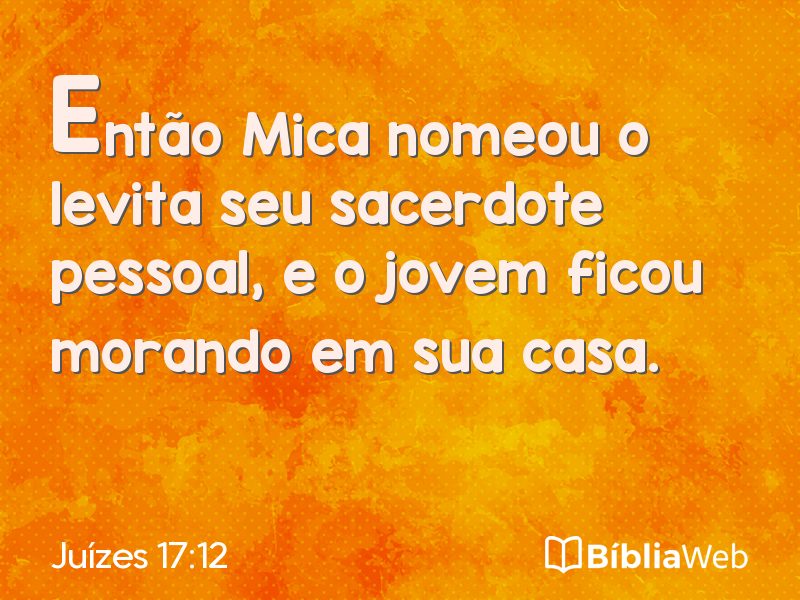 Juízes 17:12 em imagem para compartilhar