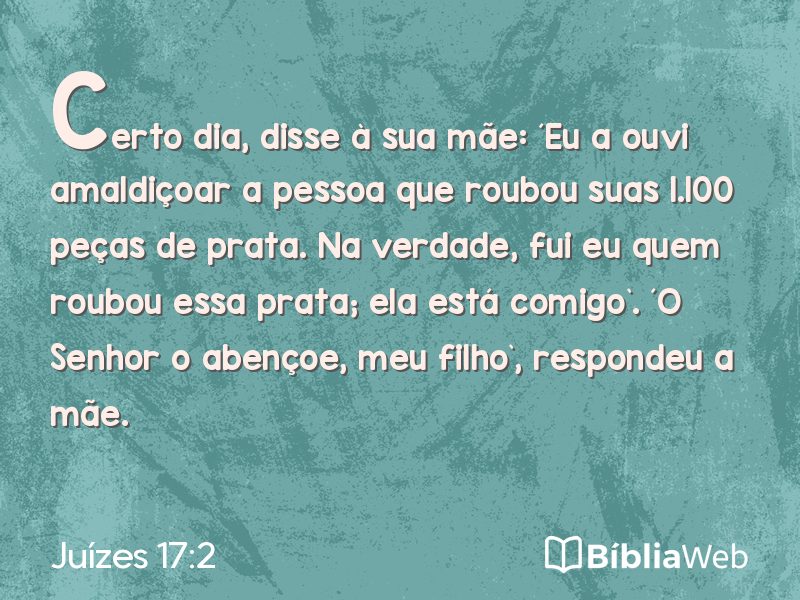 Juízes 17:2 em imagem para compartilhar