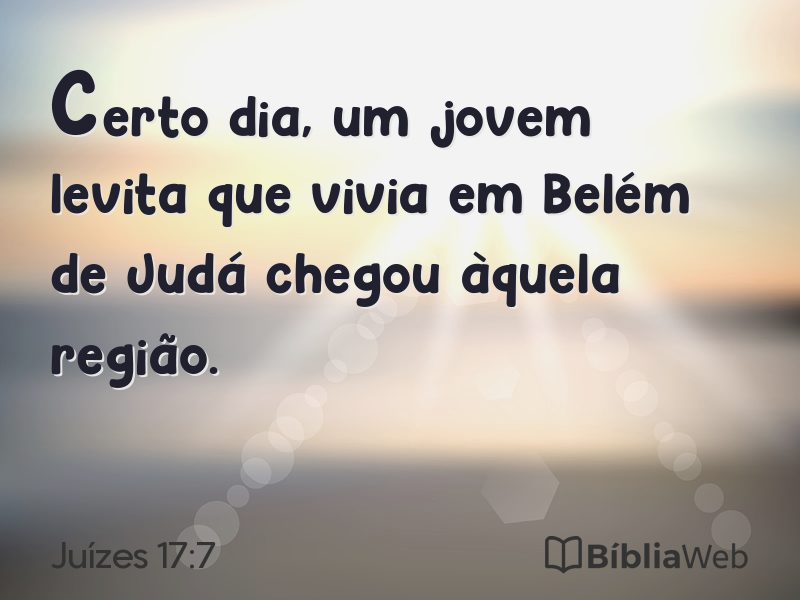 Juízes 17:7 em imagem para compartilhar
