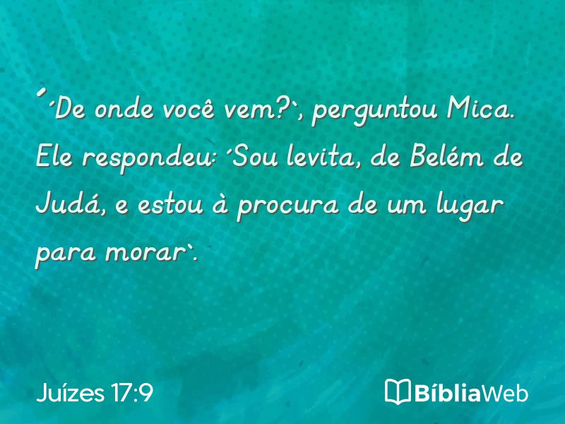 Juízes 17:9 em imagem para compartilhar