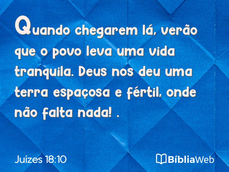 Juízes 18:10 em imagem para compartilhar