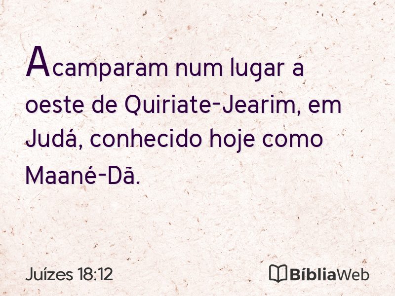 Juízes 18:12 em imagem para compartilhar