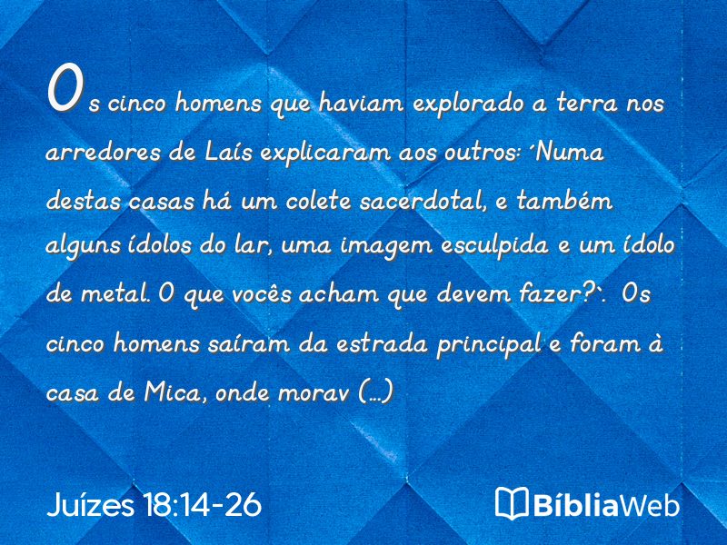 Juízes 18:14-26 em imagem para compartilhar