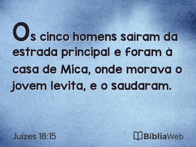 Juízes 18:15 em imagem para compartilhar