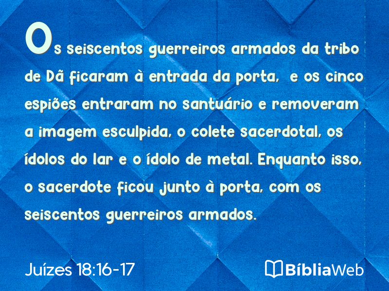 Juízes 18:16-17 em imagem para compartilhar