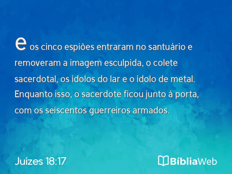 Juízes 18:17 em imagem para compartilhar