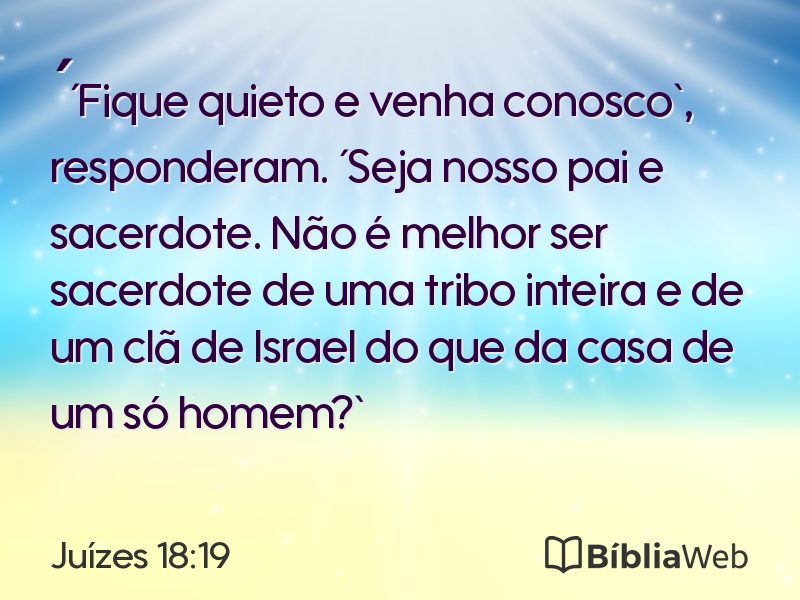 Juízes 18:19 em imagem para compartilhar