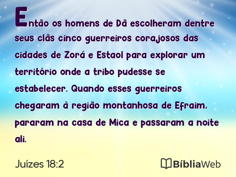Juízes 18:2 em imagem para compartilhar