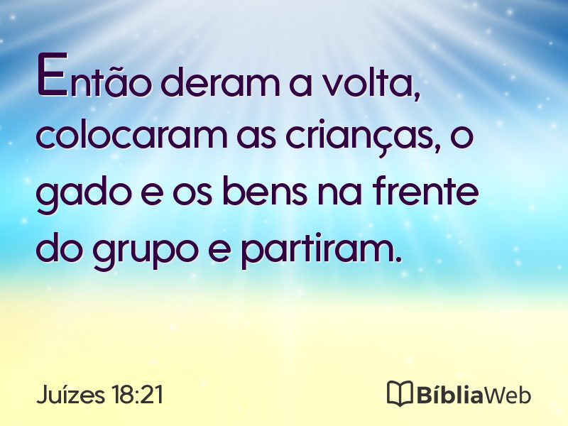Juízes 18:21 em imagem para compartilhar