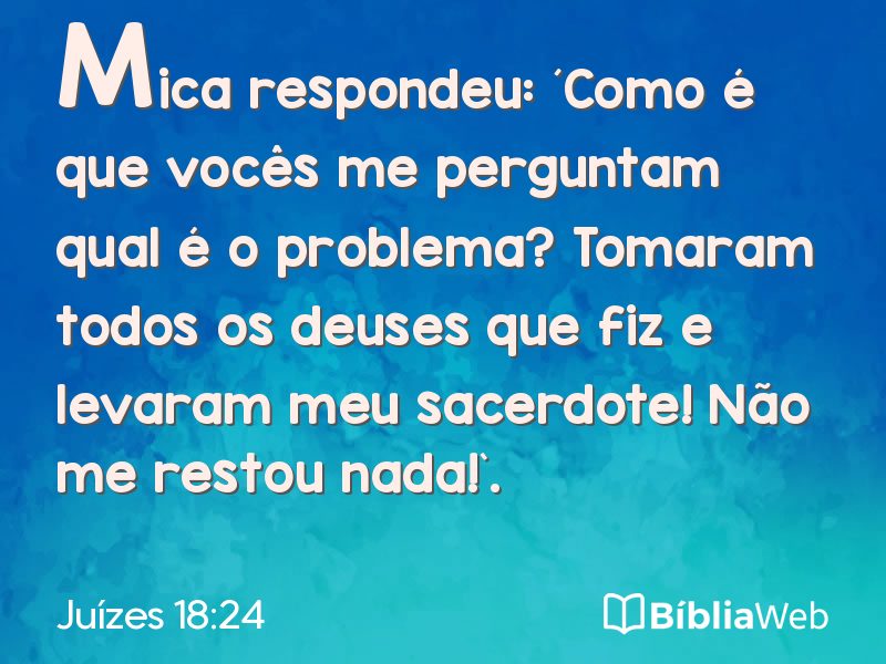 Juízes 18:24 em imagem para compartilhar