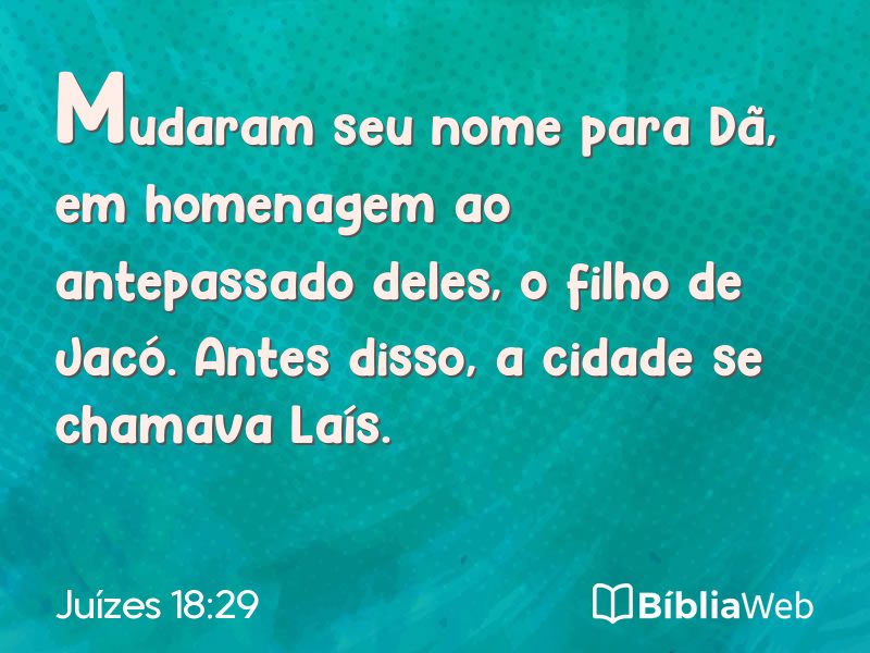 Juízes 18:29 em imagem para compartilhar
