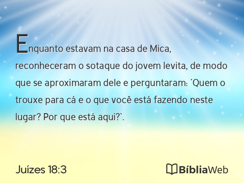 Juízes 18:3 em imagem para compartilhar