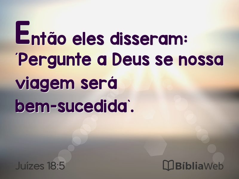 Juízes 18:5 em imagem para compartilhar