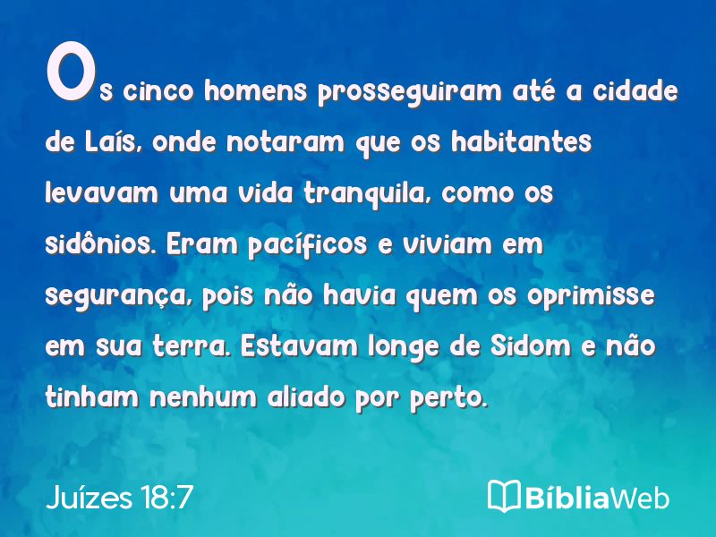Juízes 18:7 em imagem para compartilhar