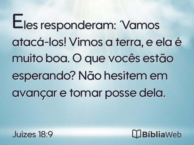 Juízes 18:9 em imagem para compartilhar