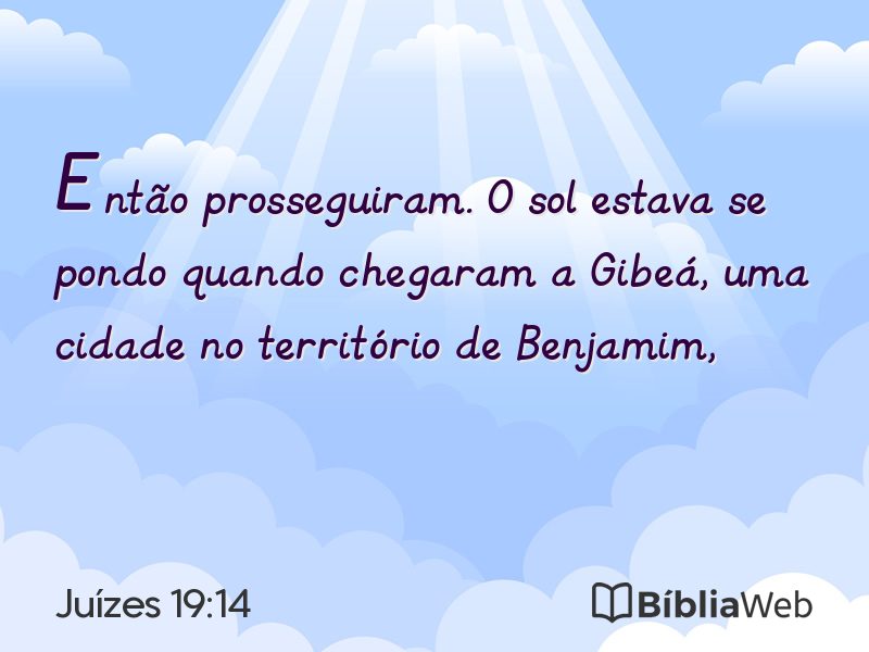 Juízes 19:14 em imagem para compartilhar
