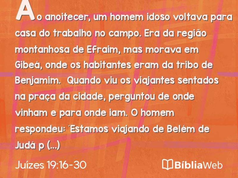 Juízes 19:16-30 em imagem para compartilhar