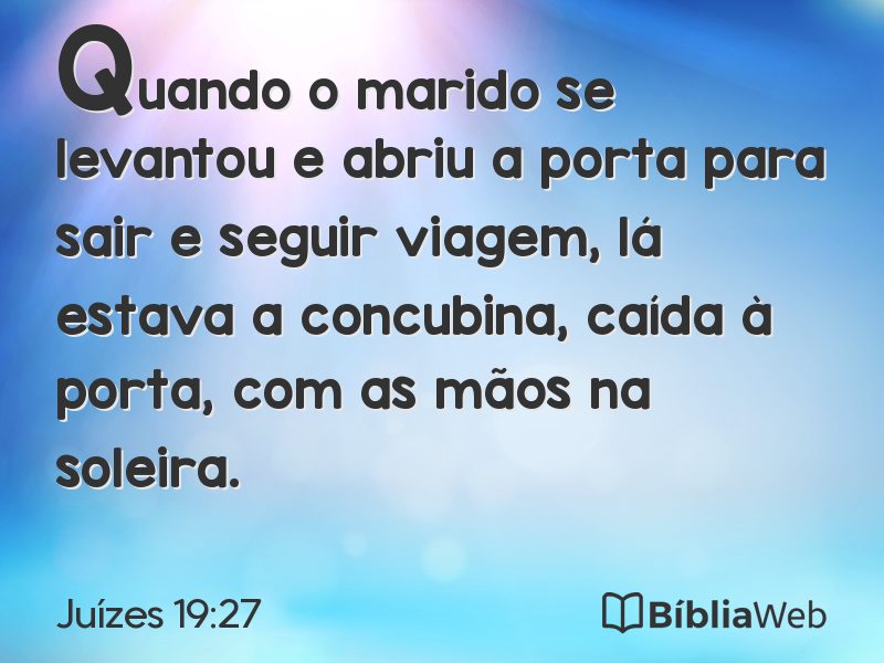 Juízes 19:27 em imagem para compartilhar