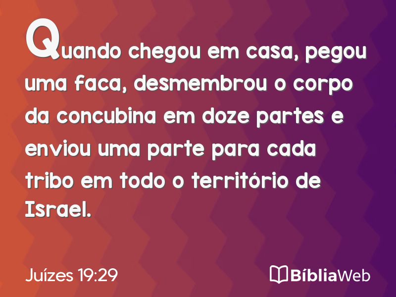 Juízes 19:29 em imagem para compartilhar