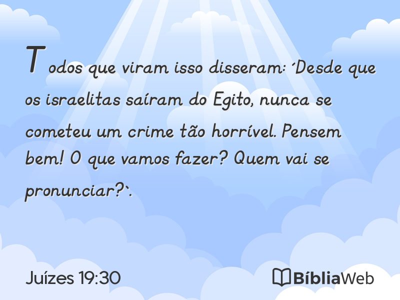 Juízes 19:30 em imagem para compartilhar