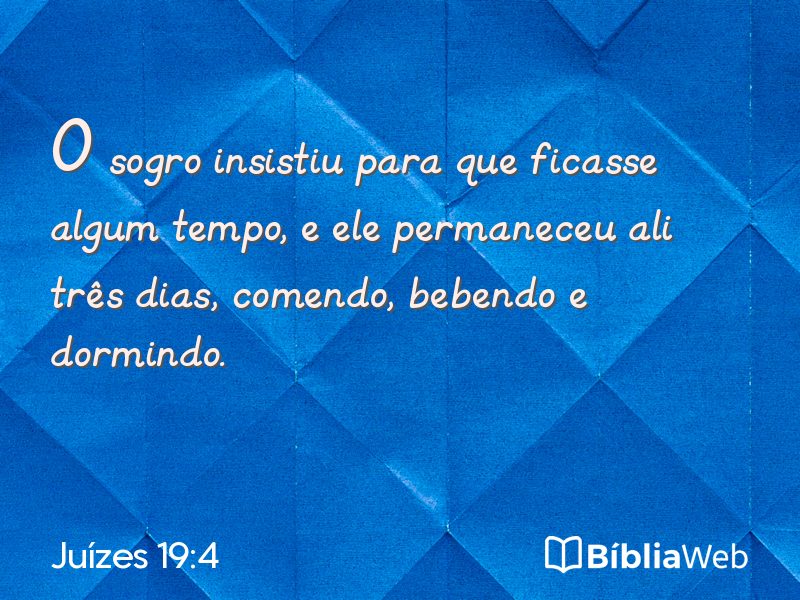 Juízes 19:4 em imagem para compartilhar