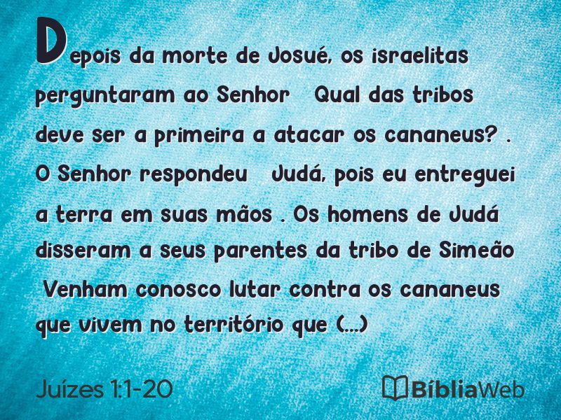 Juízes 1:1-20 em imagem para compartilhar