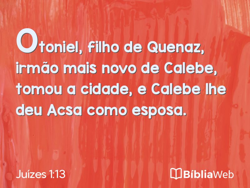 Juízes 1:13 em imagem para compartilhar