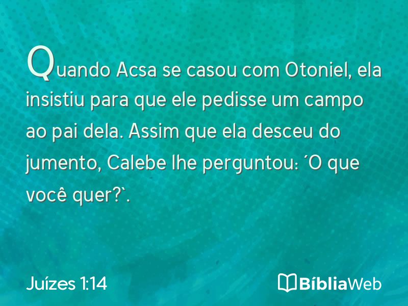 Juízes 1:14 em imagem para compartilhar