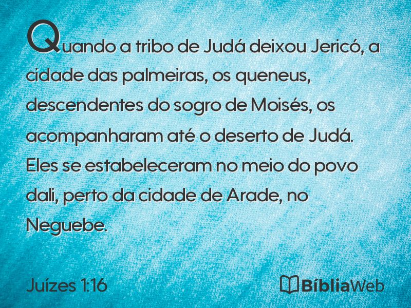 Juízes 1:16 em imagem para compartilhar