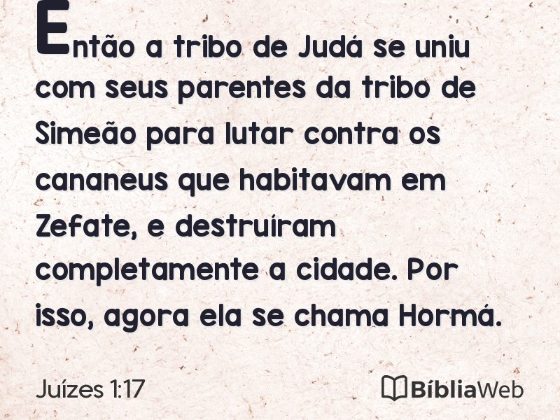 Juízes 1:17 em imagem para compartilhar
