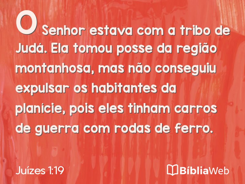 Juízes 1:19 em imagem para compartilhar