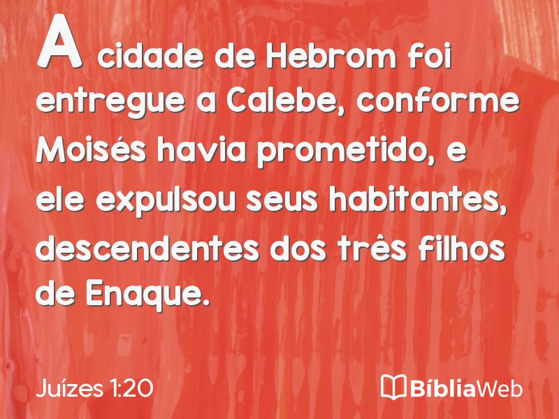 Juízes 1:20 em imagem para compartilhar