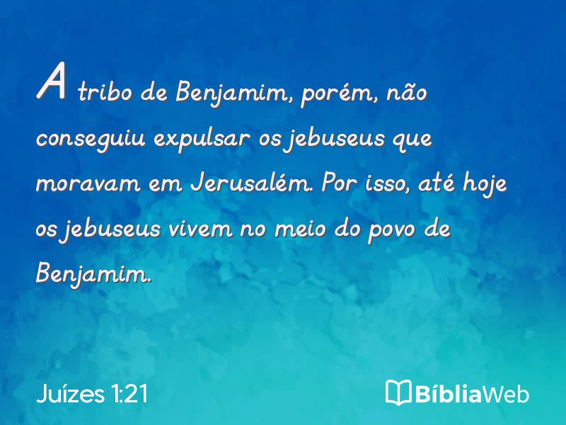 Juízes 1:21 em imagem para compartilhar
