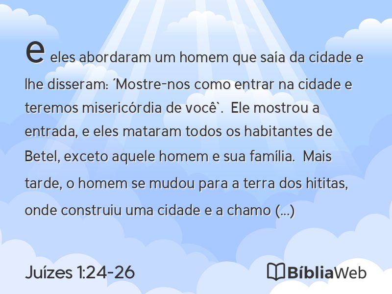Juízes 1:24-26 em imagem para compartilhar