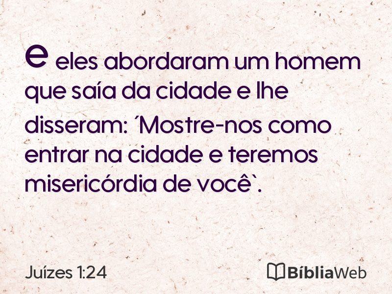 Juízes 1:24 em imagem para compartilhar