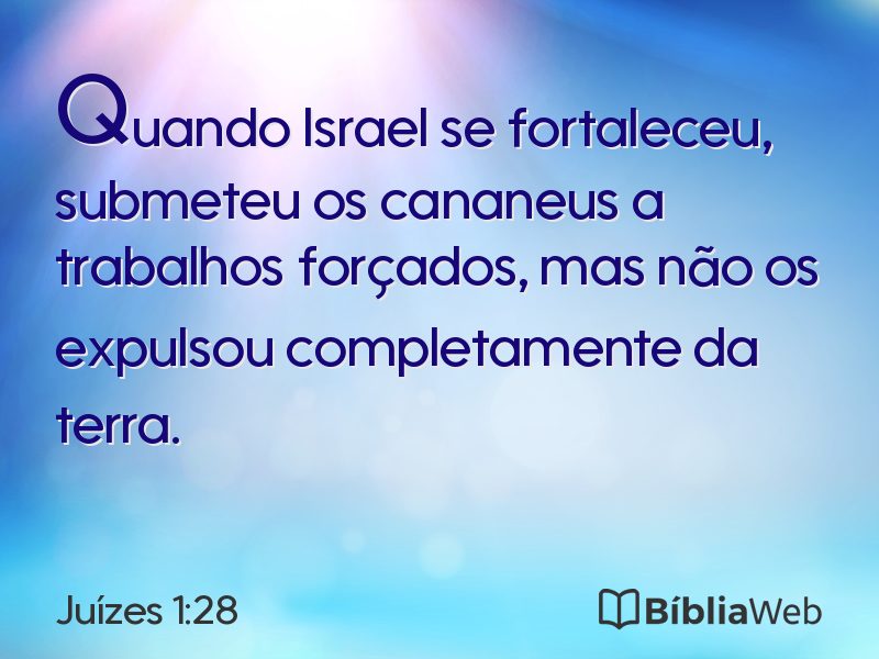 Juízes 1:28 em imagem para compartilhar