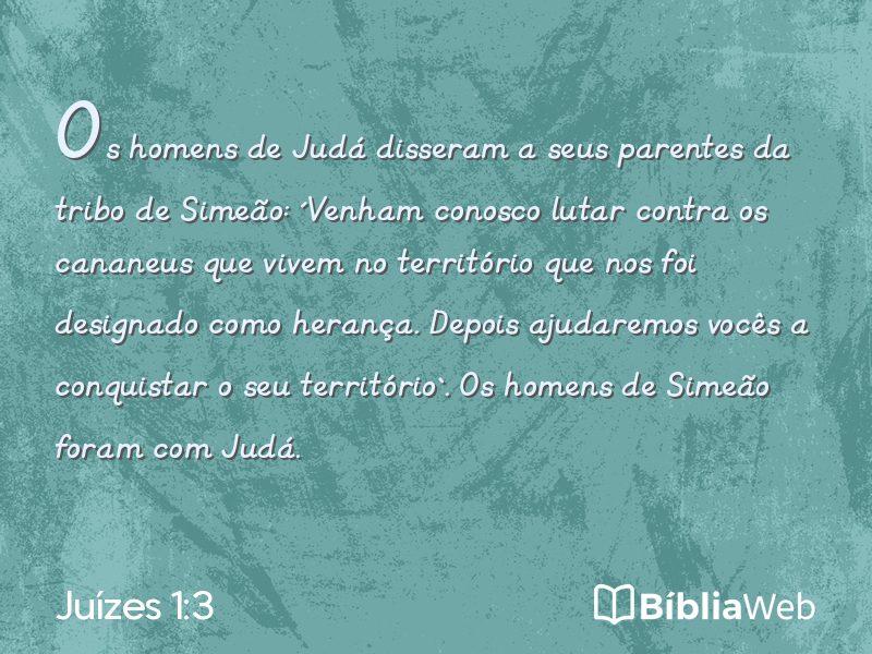 Juízes 1:3 em imagem para compartilhar