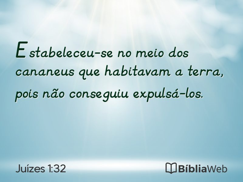 Juízes 1:32 em imagem para compartilhar