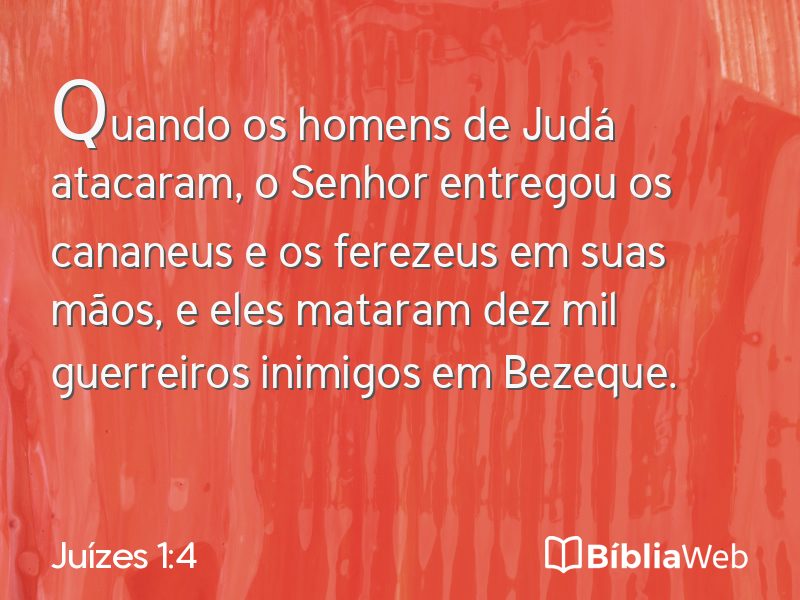 Juízes 1:4 em imagem para compartilhar