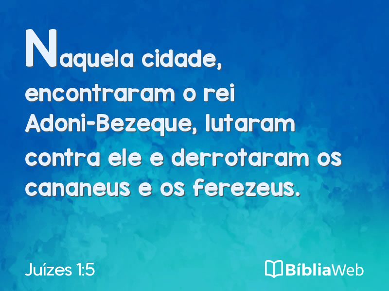 Juízes 1:5 em imagem para compartilhar