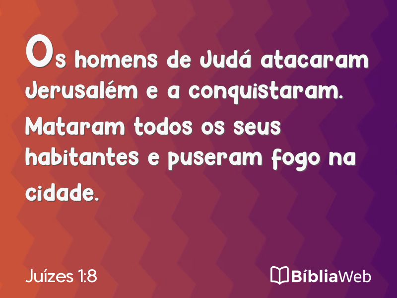 Juízes 1:8 em imagem para compartilhar